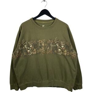 North River Deer Pattern Crewneck